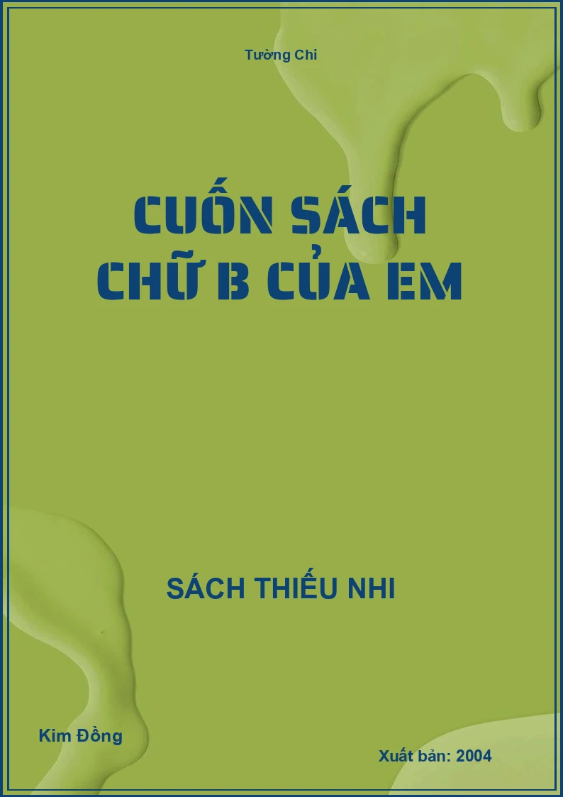 Cuốn sách chữ B của em