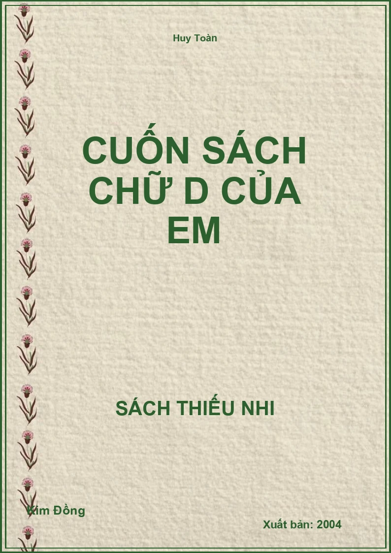 Cuốn sách chữ D của em
