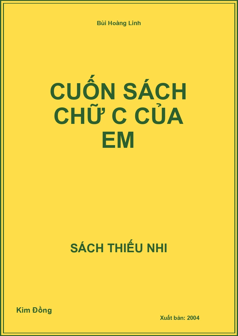 Cuốn sách chữ C của em