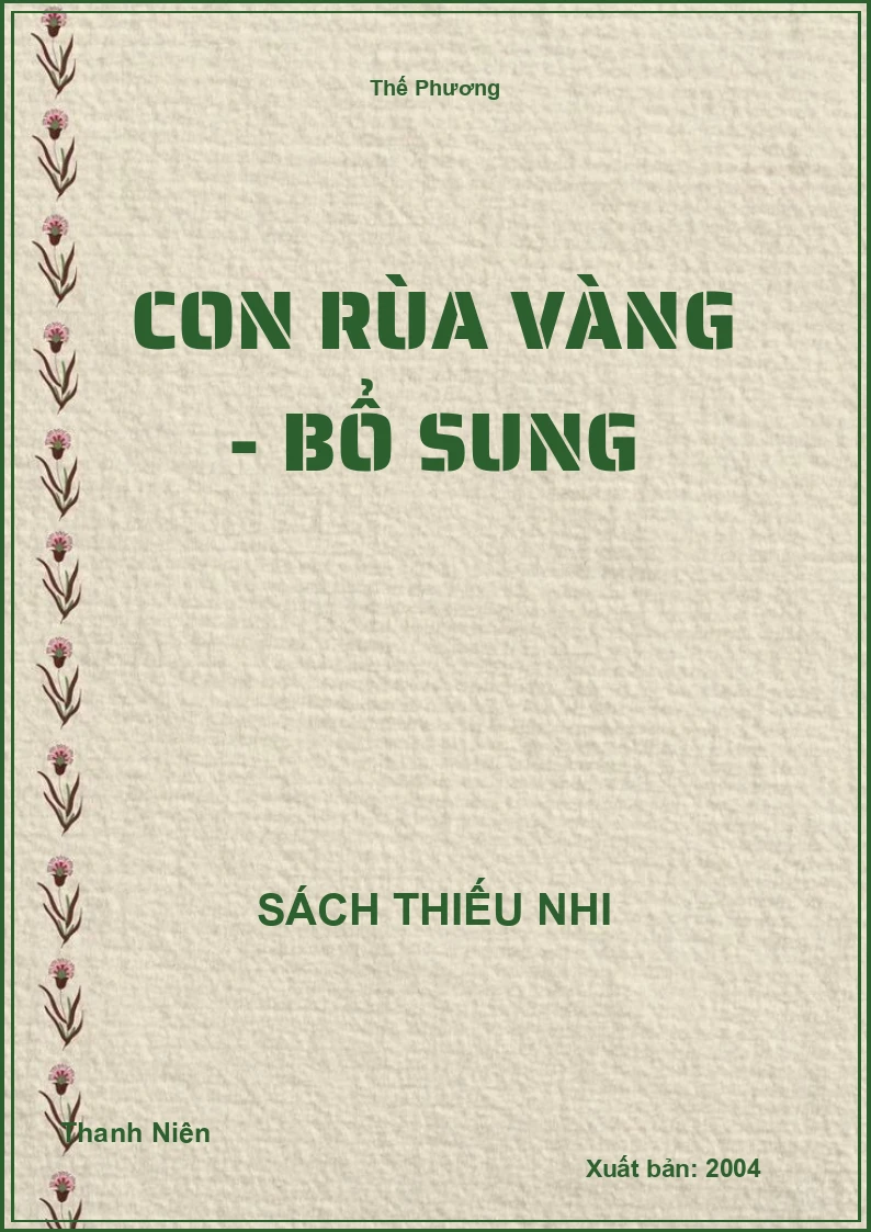 Con rùa vàng - bổ sung