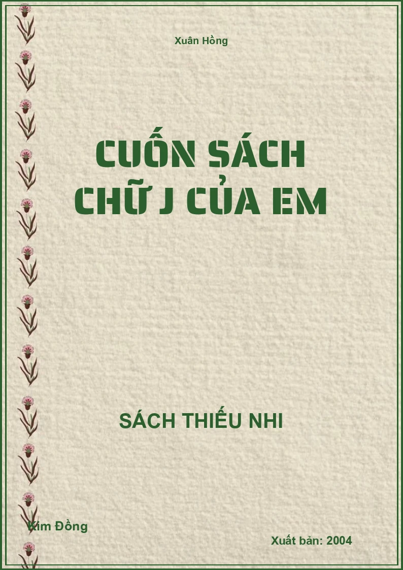Cuốn sách chữ J của em