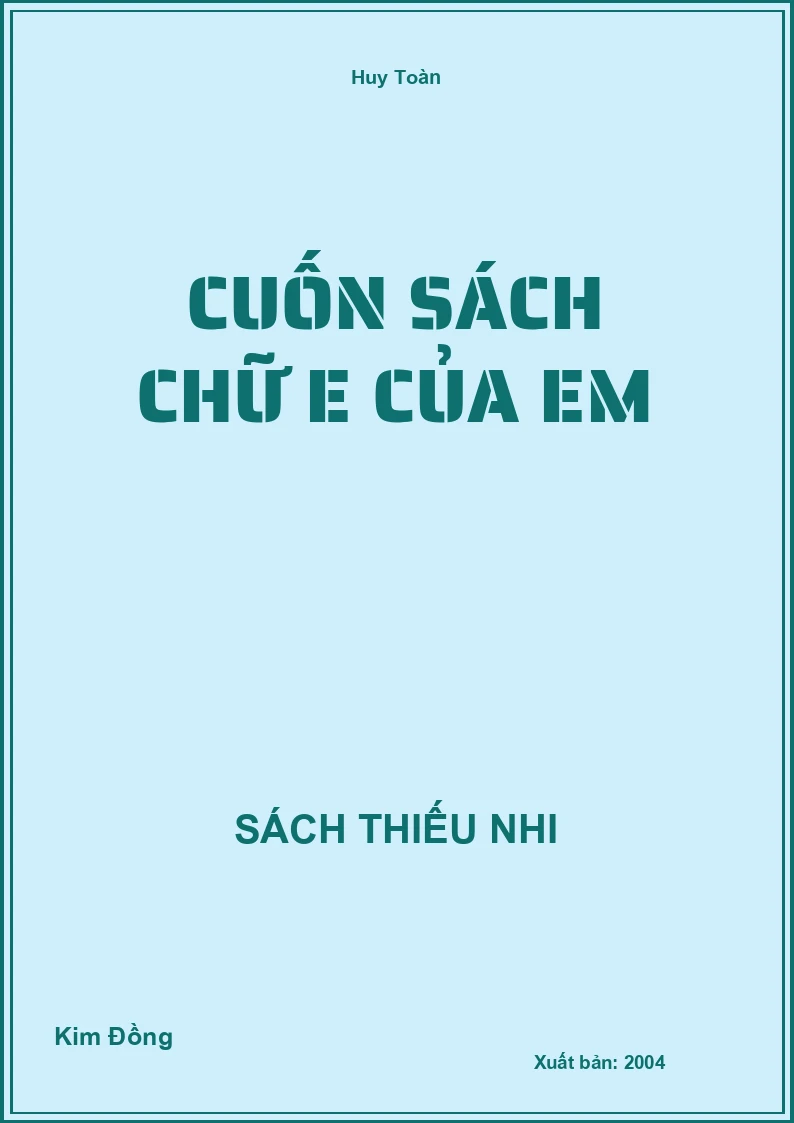 Cuốn sách chữ E của em
