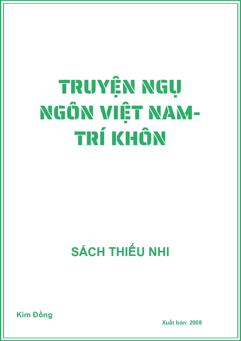 Truyện ngụ ngôn Việt Nam- Trí Khôn