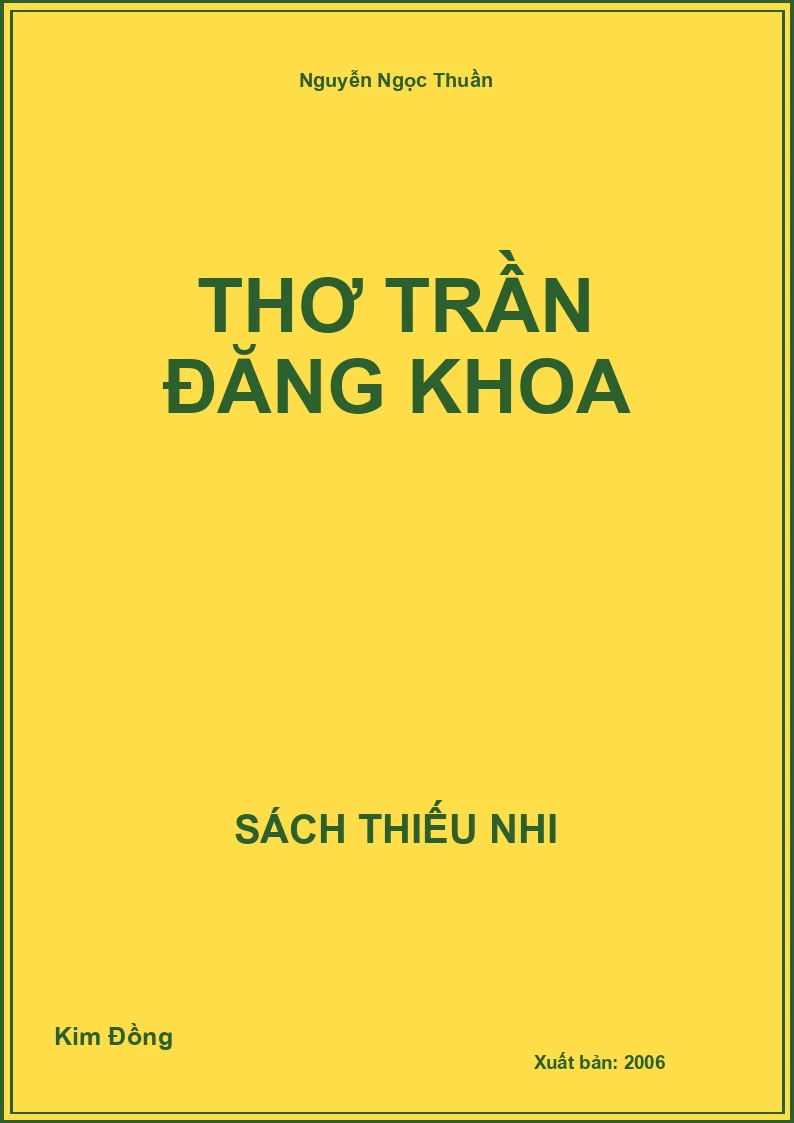 Thơ Trần Đăng Khoa