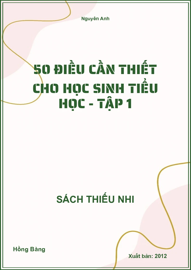 50 điều cần thiết cho học sinh tiểu học - Tập 1