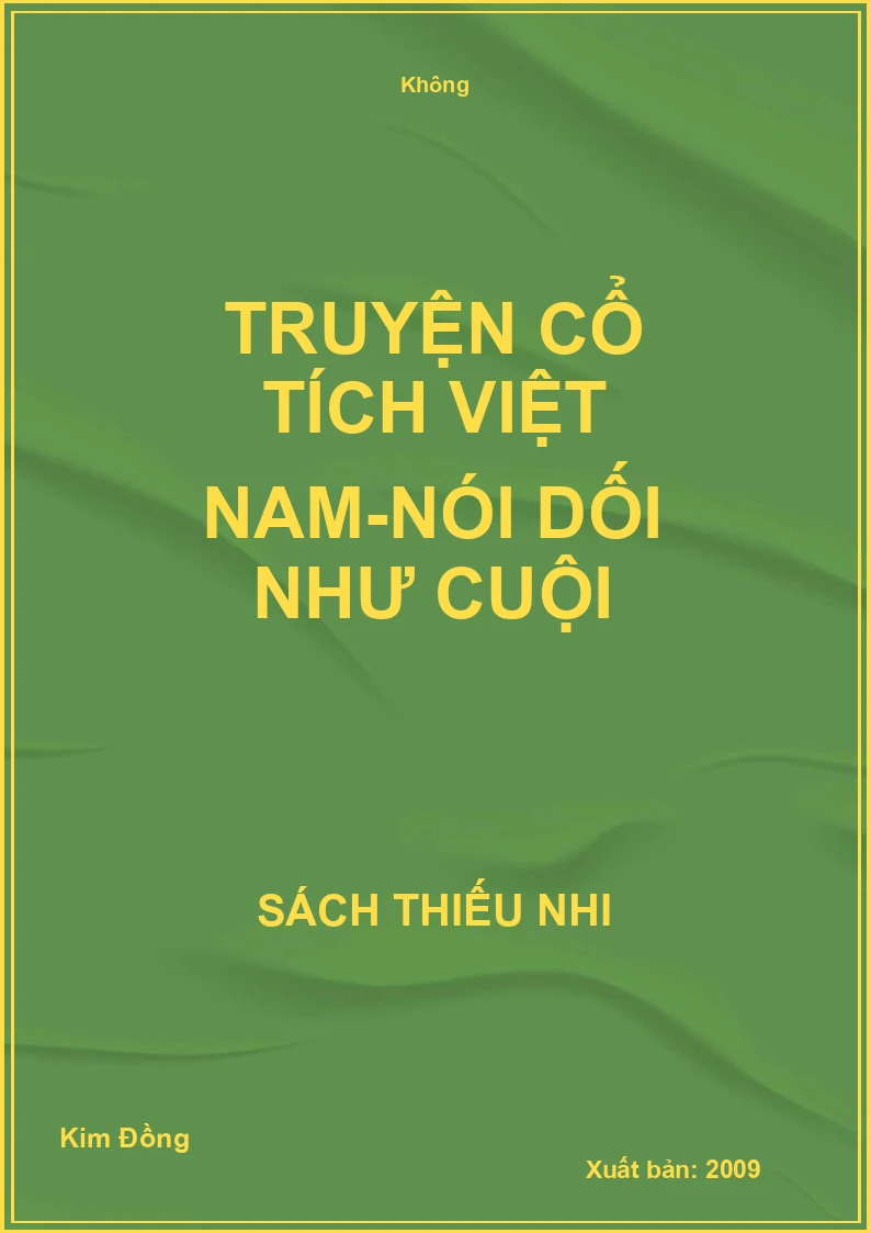 Truyện cổ tích Việt Nam-Nói dối như cuội