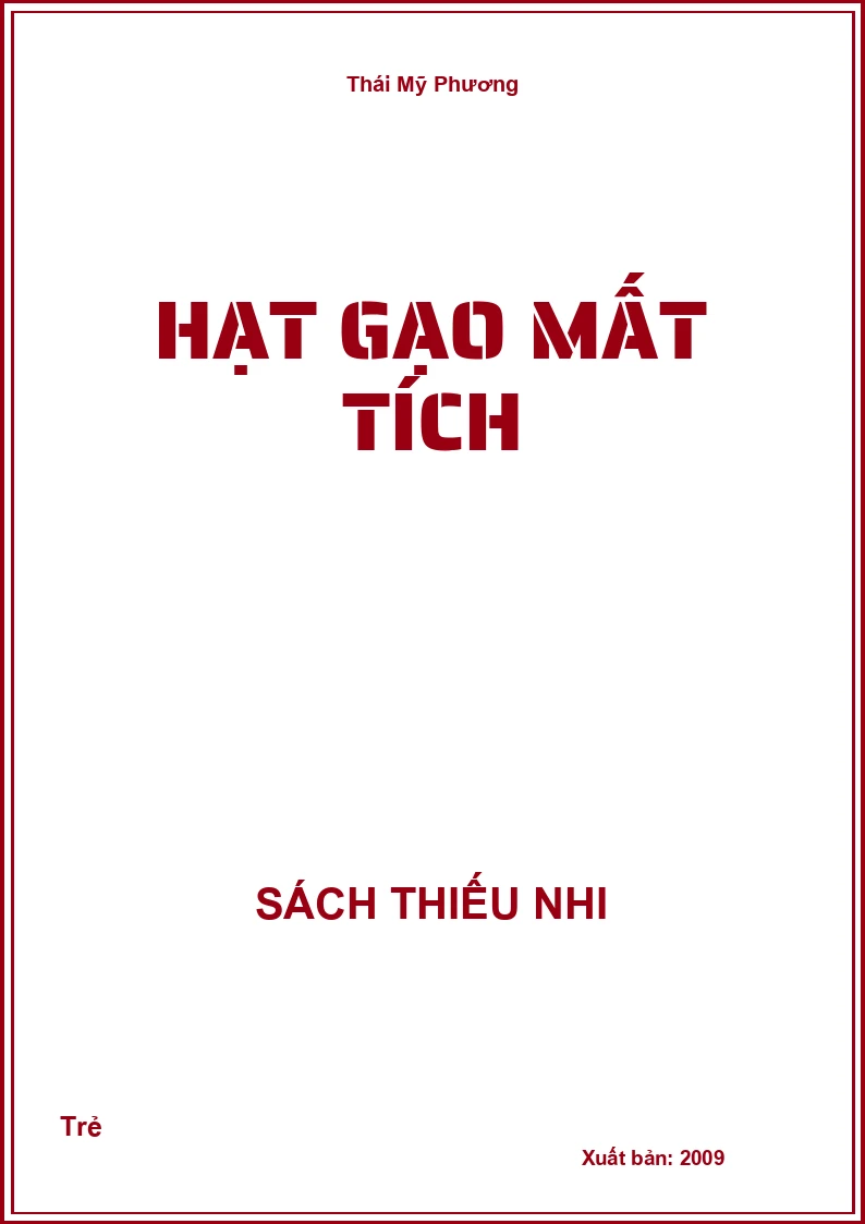 Hạt gạo mất tích