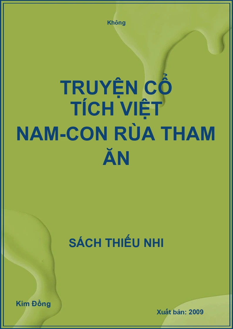 Truyện cổ tích Việt Nam-Con rùa tham ăn