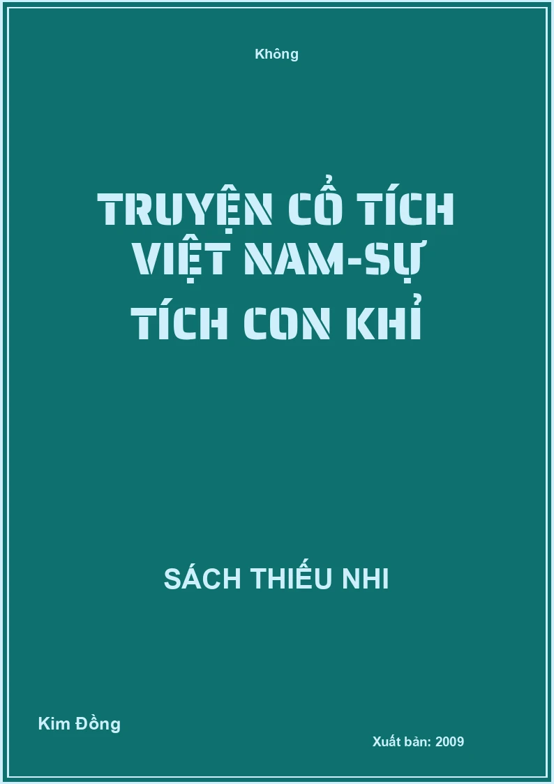 Truyện cổ tích Việt Nam-Sự tích con khỉ