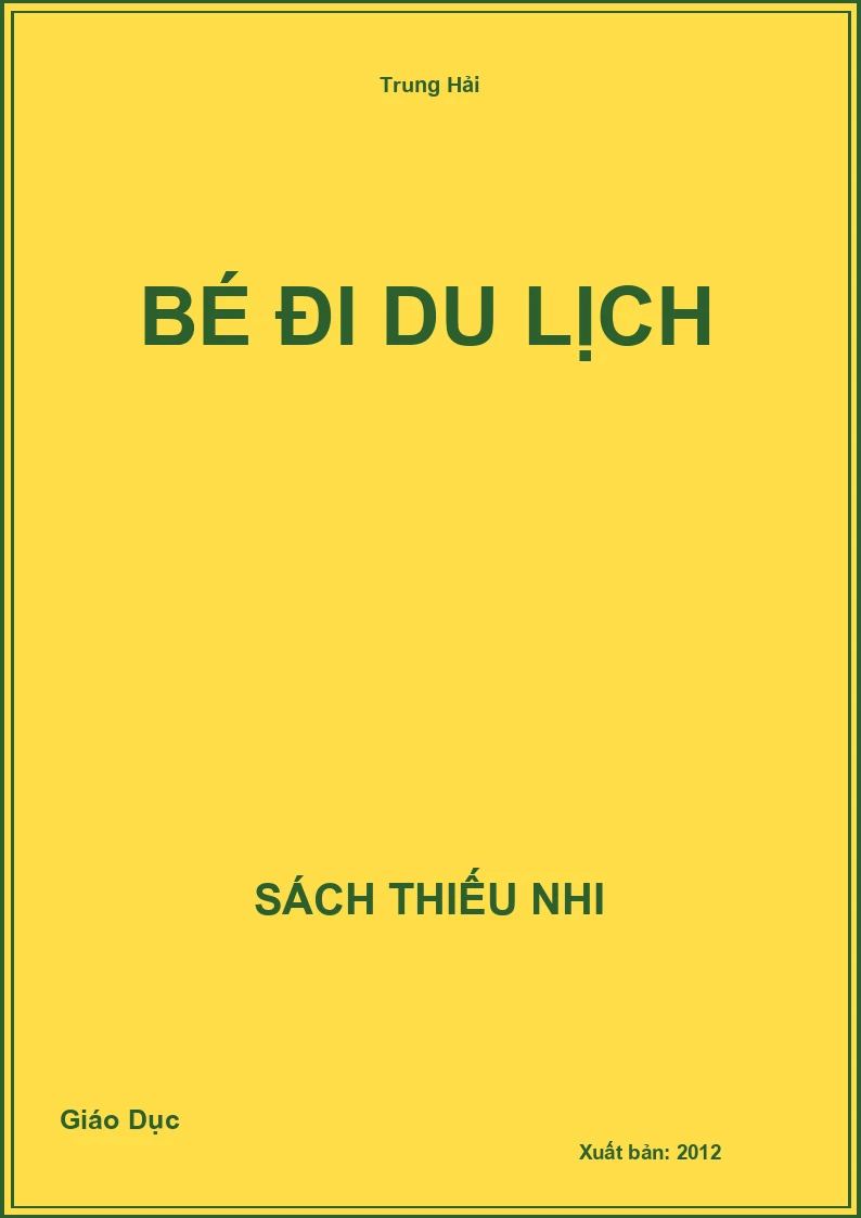 Bé đi du lịch