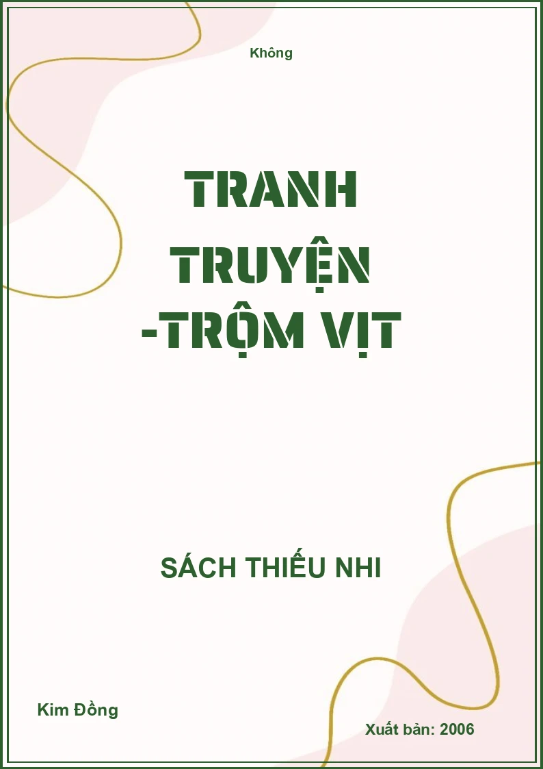 Tranh truyện -Trộm vịt