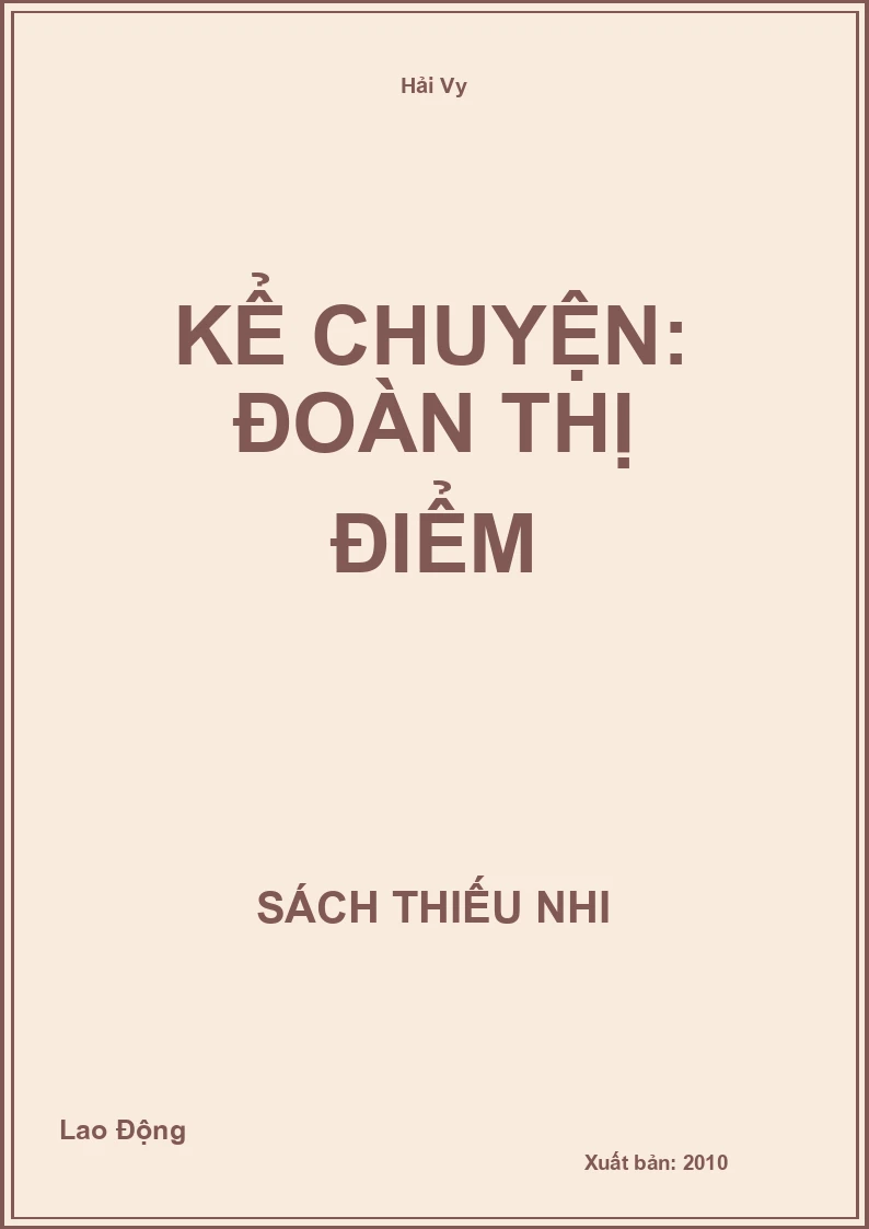 Kể chuyện: Đoàn Thị Điểm