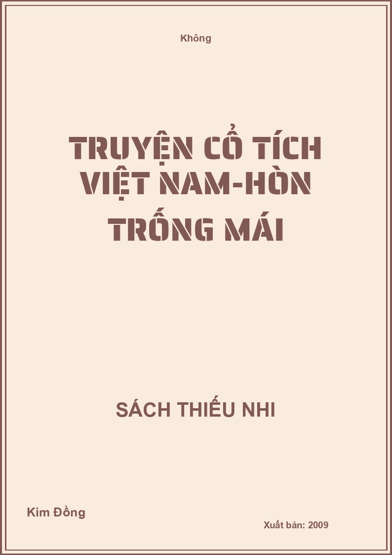 Truyện cổ tích Việt Nam-Hòn trống mái