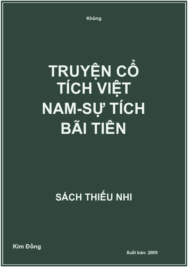 Truyện cổ tích Việt Nam-Sự tích Bãi Tiên