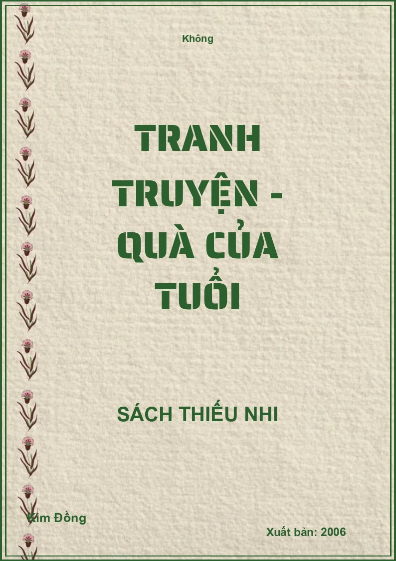 Tranh truyện - Quà của tuổi
