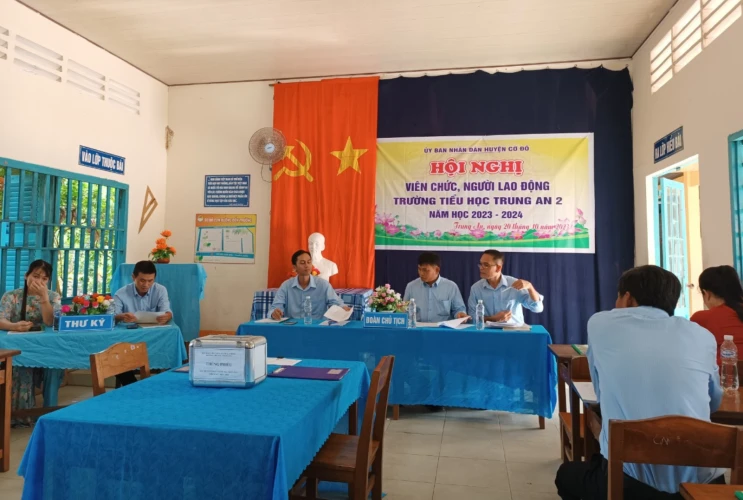 "Hội nghị Viên chức, Người lao động Trường Tiểu học Trung An 2" năm học 2023 – 2024