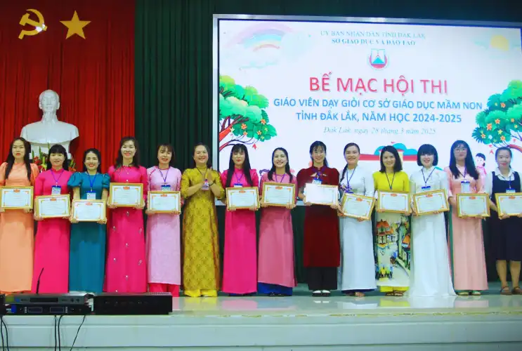 Bế mạc Hội thi giáo viên dạy giỏi cơ sở giáo dục mầm non tỉnh Đắk Lắk năm học 2024 – 2025