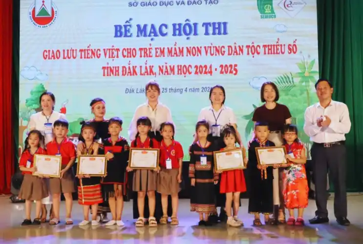Sôi nổi Hội thi Giao lưu tiếng Việt cho trẻ mầm non vùng dân tộc thiểu số tỉnh Đắk Lắk, năm học 2024-2025