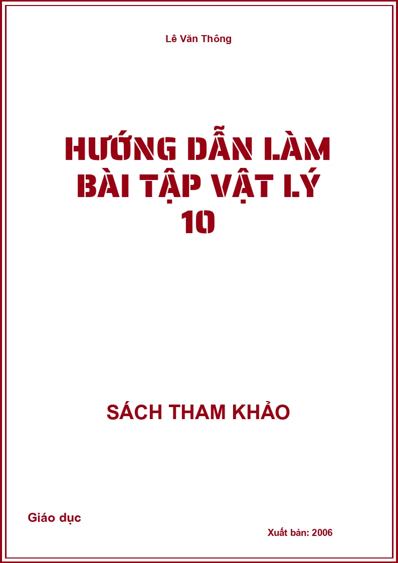 Hướng dẫn làm bài tập Vật lý 10