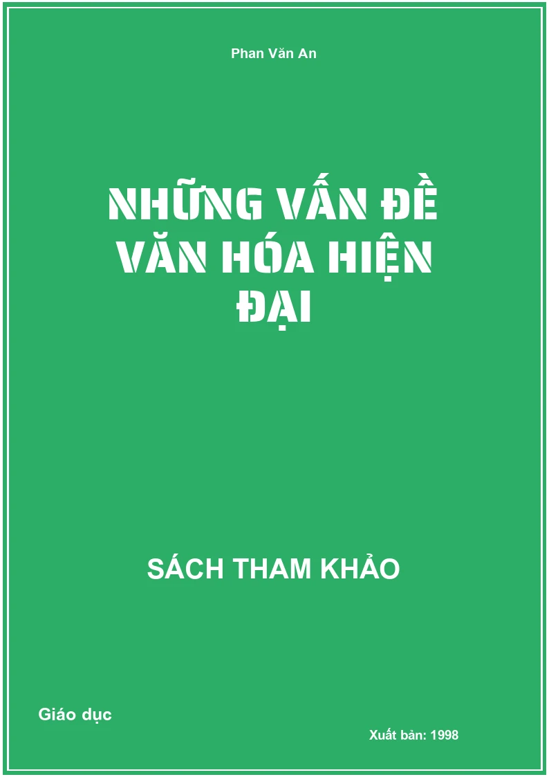Những vấn đề văn hóa hiện đại