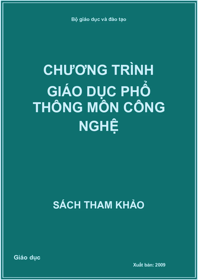 Chương trình giáo dục phổ thông môn Công nghệ