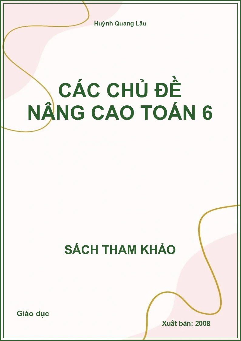Các chủ đề nâng cao Toán 6