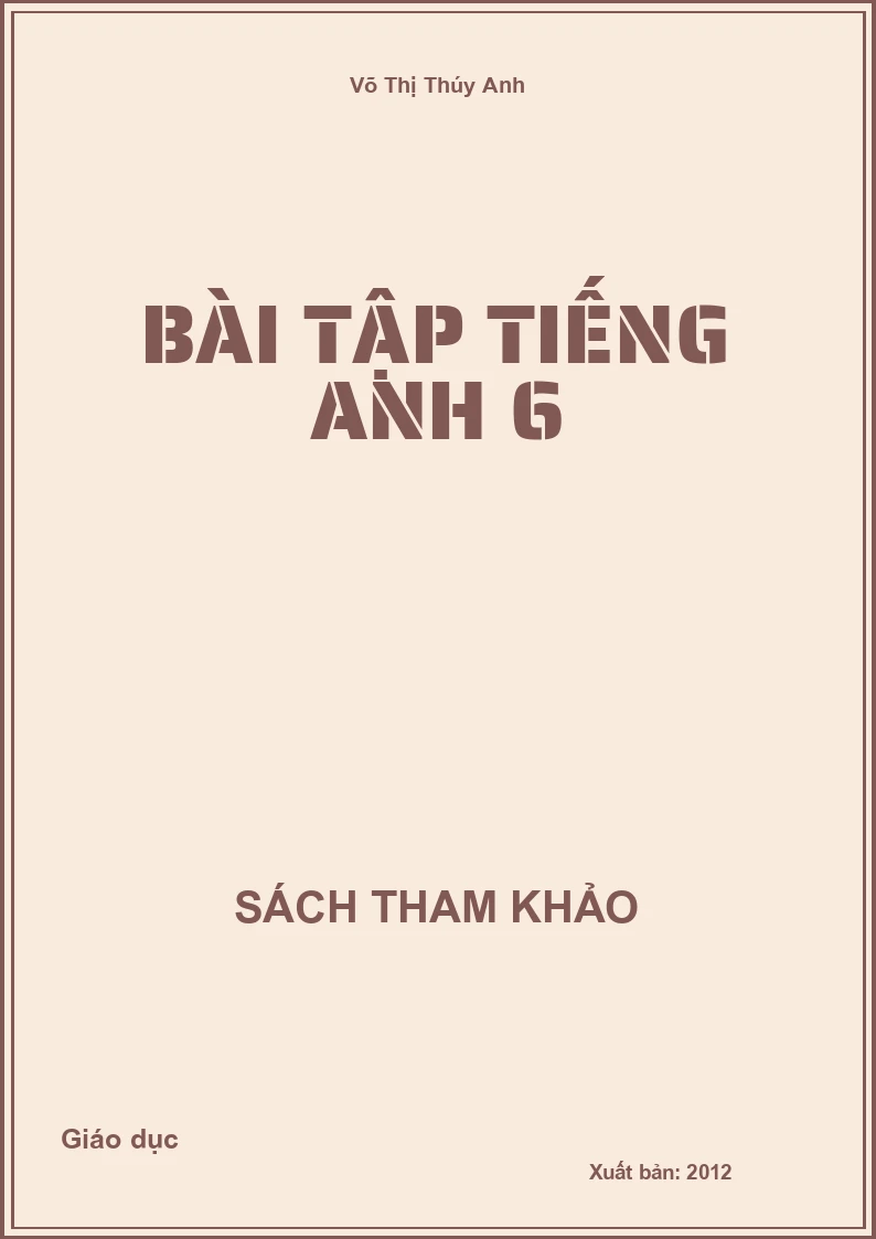 Bài tập Tiếng anh 6
