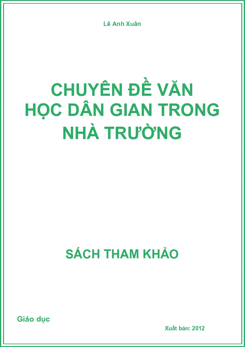 Chuyên đề văn học dân gian trong nhà trường