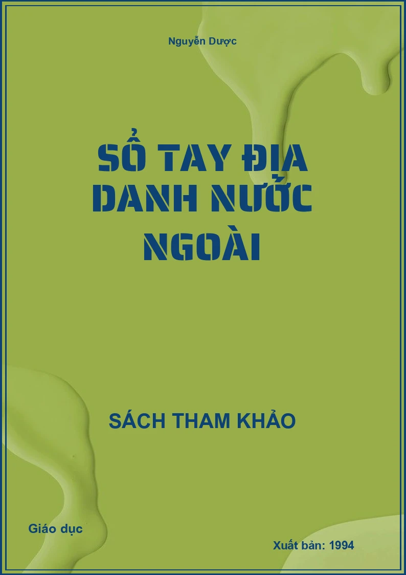 Sổ tay địa danh nước ngoài