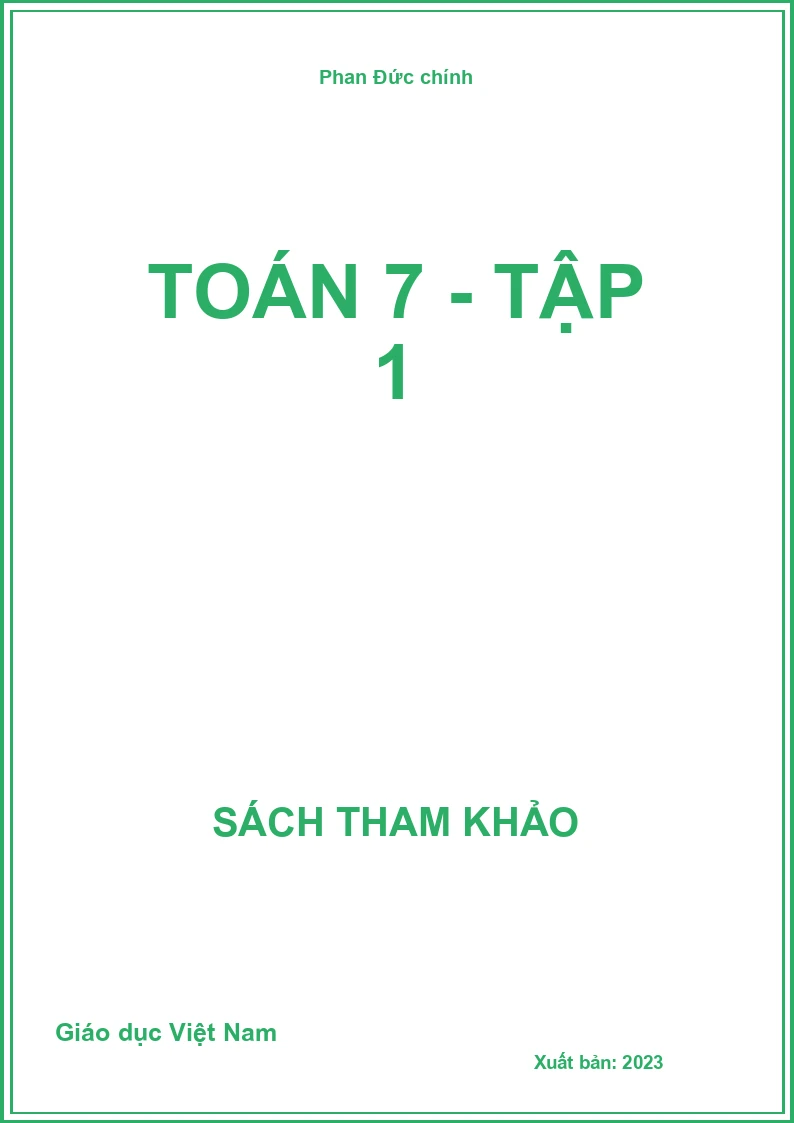 Toán 7 - Tập 1