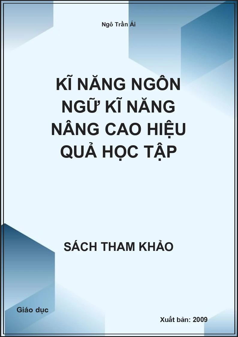 Kĩ năng ngôn ngữ kĩ năng nâng cao hiệu quả học tập