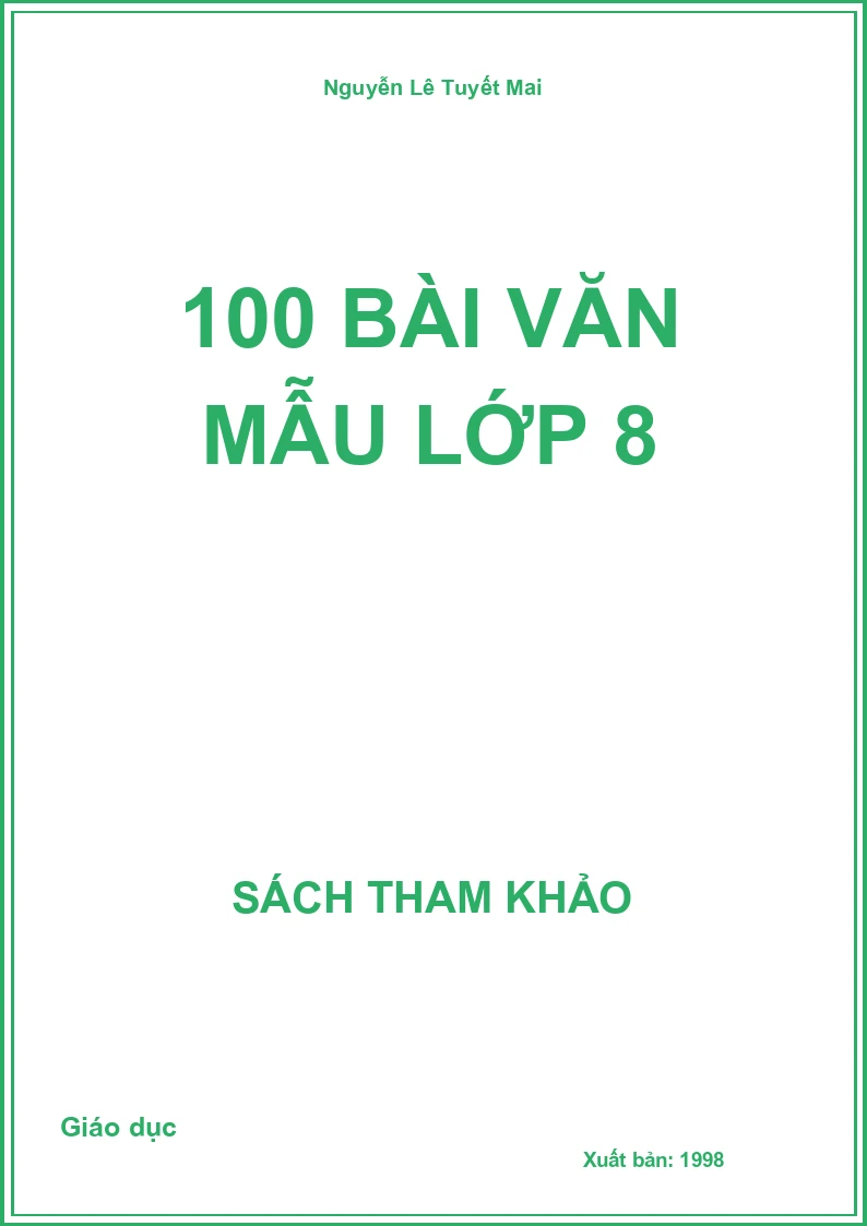 100 Bài văn mẫu lớp 8