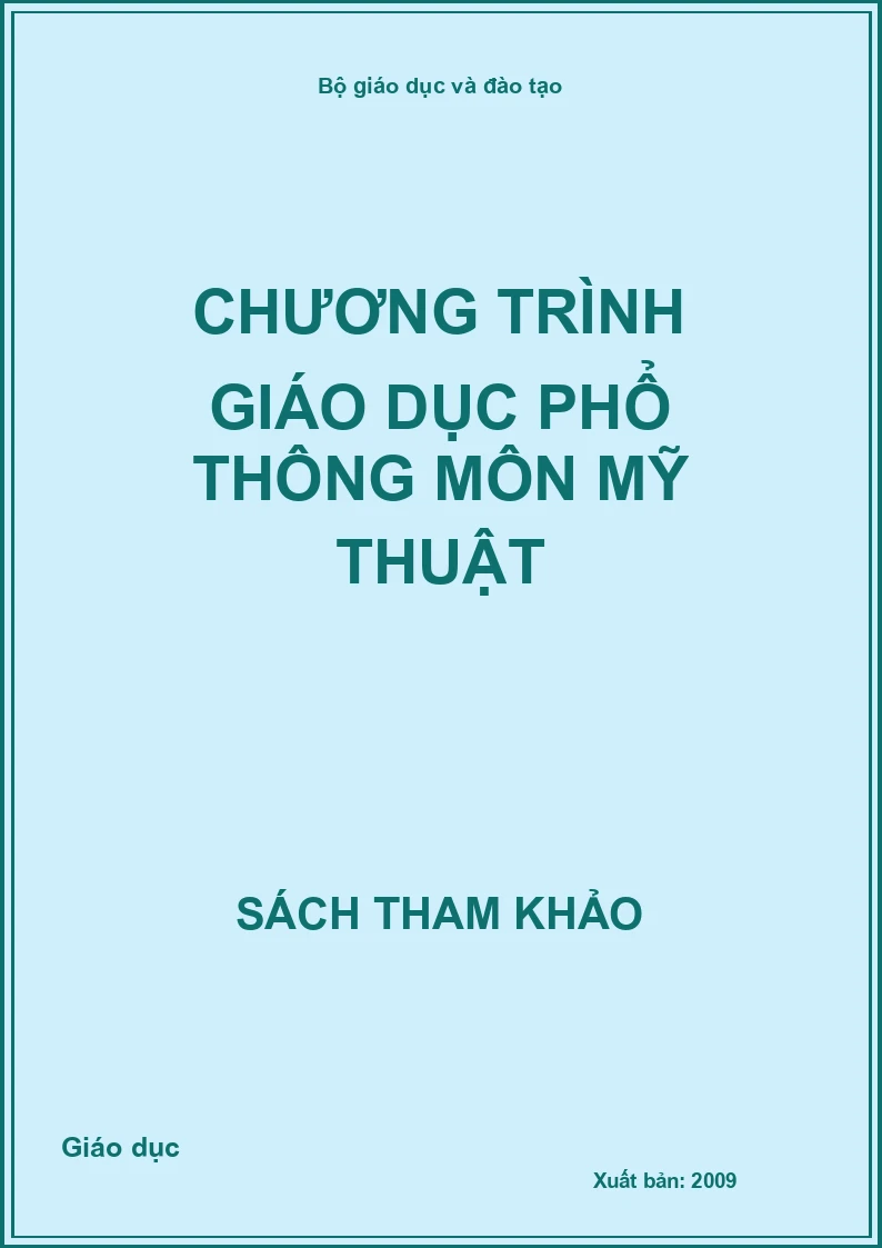 Chương trình giáo dục phổ thông môn Mỹ thuật