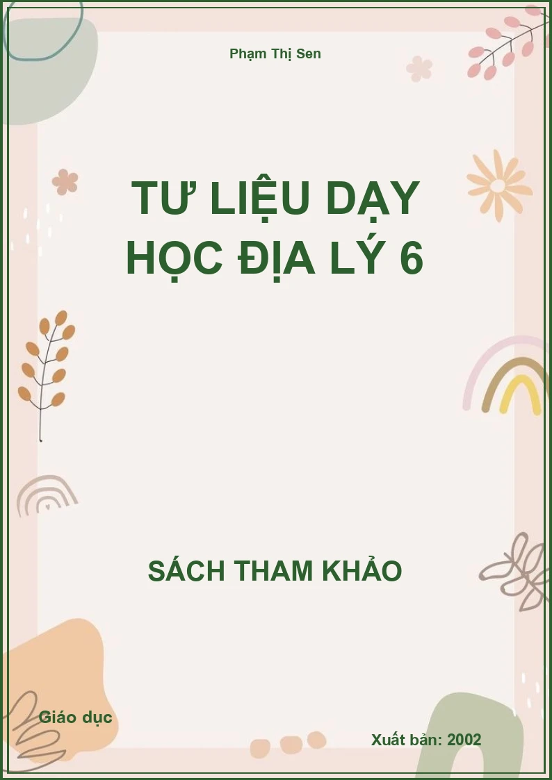 Tư liệu dạy học Địa lý 6