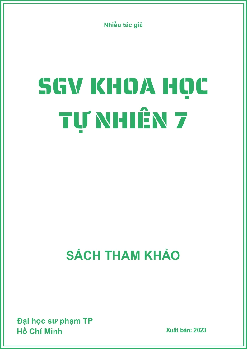 SGV Khoa học tự nhiên 7
