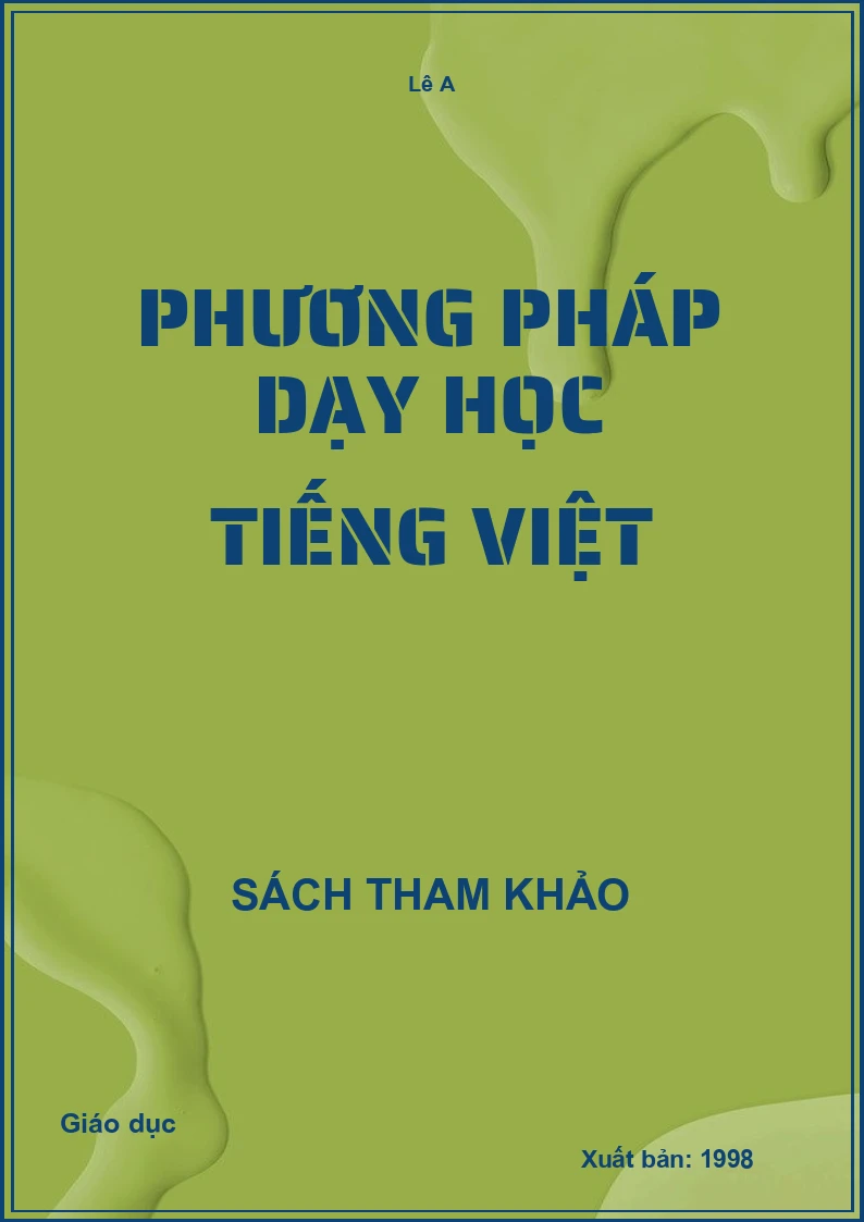 Phương pháp dạy học Tiếng việt