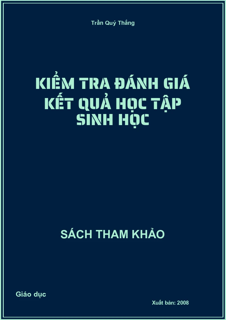 Kiểm tra đánh giá kết quả học tập Sinh học