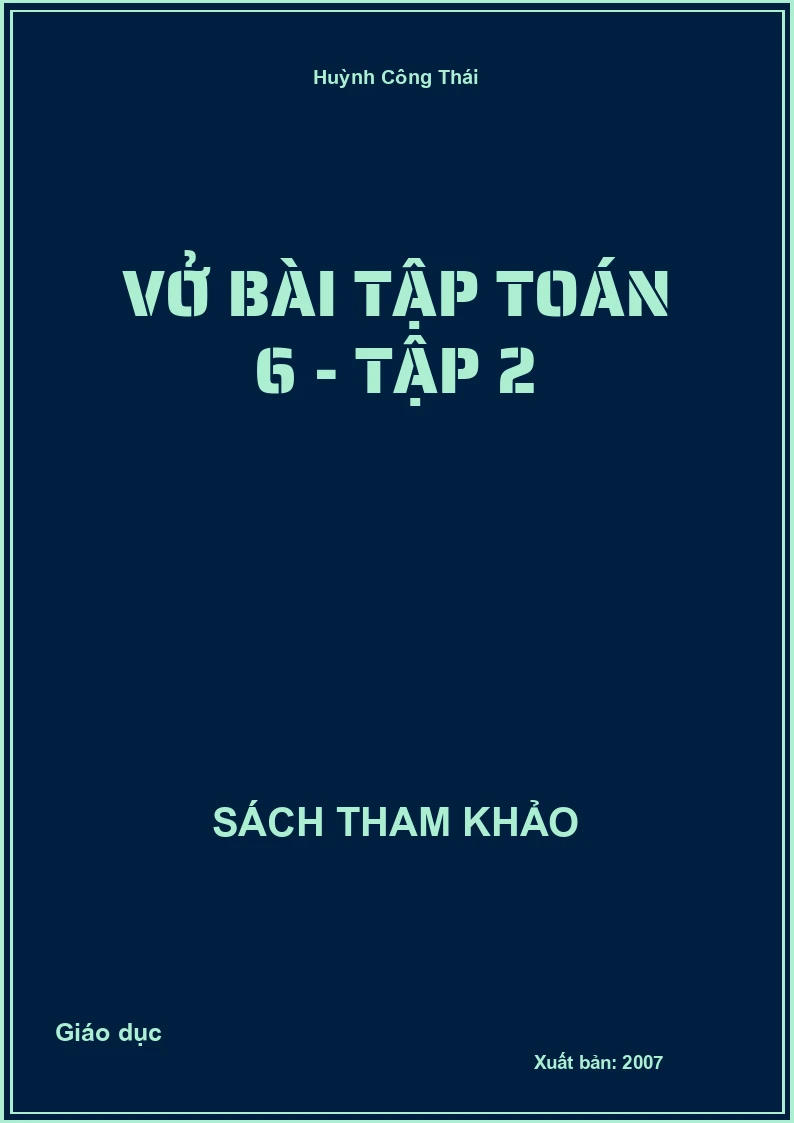Vở bài tập Toán 6 - Tập 2