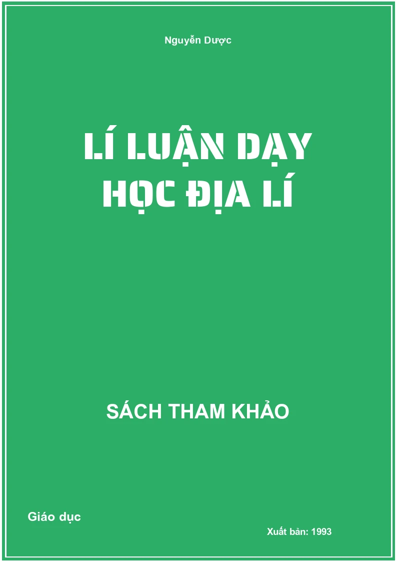 Lí luận dạy học Địa lí