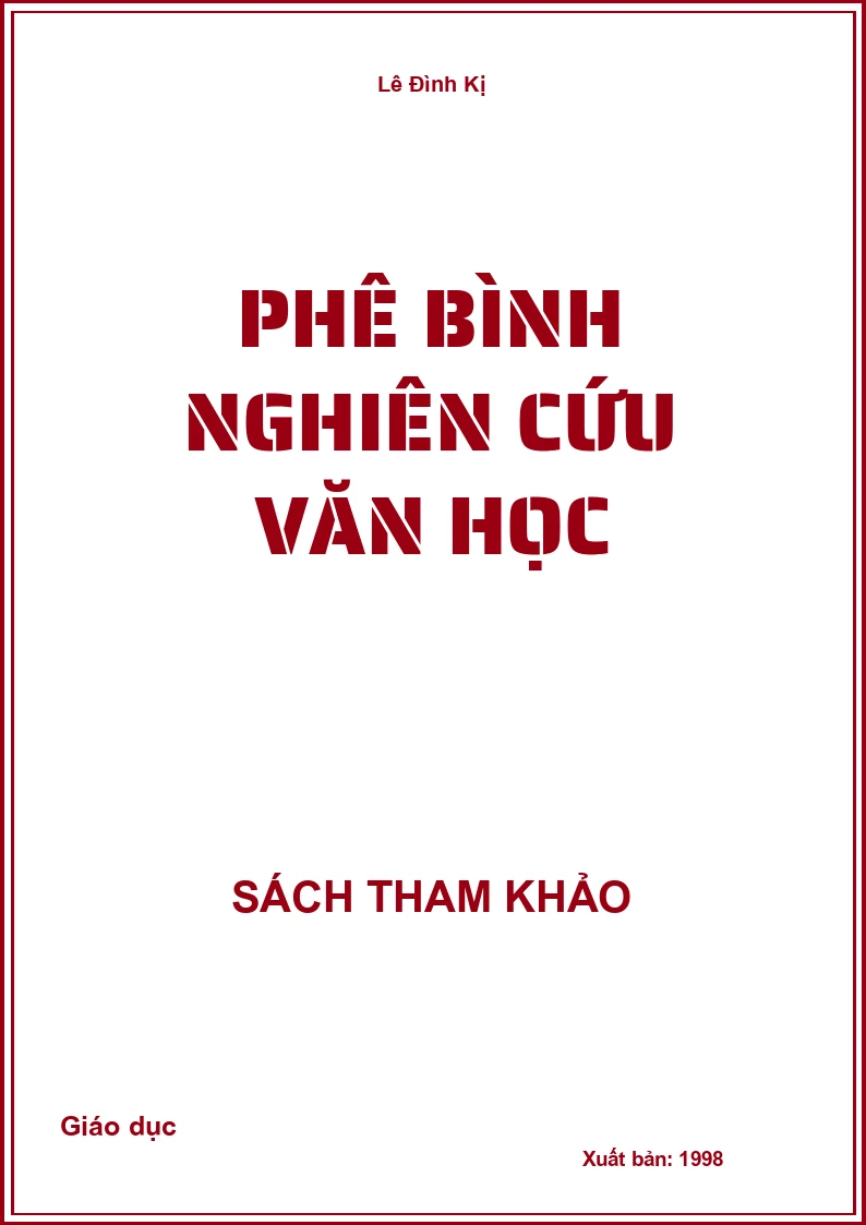 Phê bình nghiên cứu văn học
