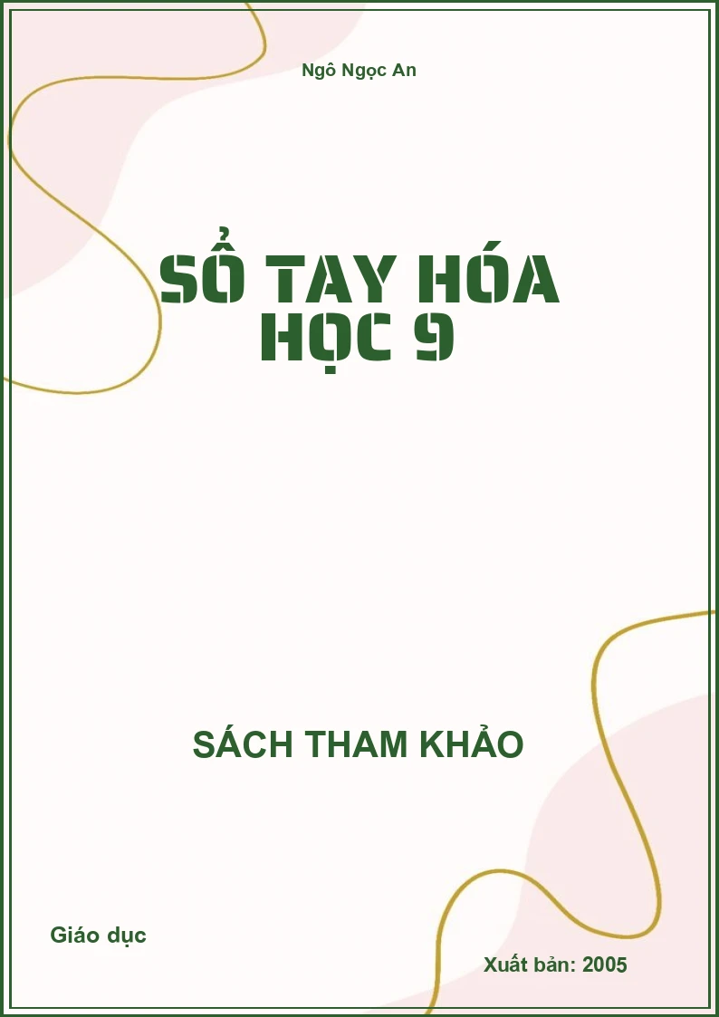 Sổ tay Hóa học 9