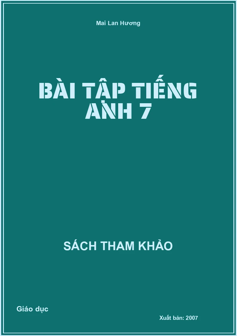 Bài tập Tiếng anh 7