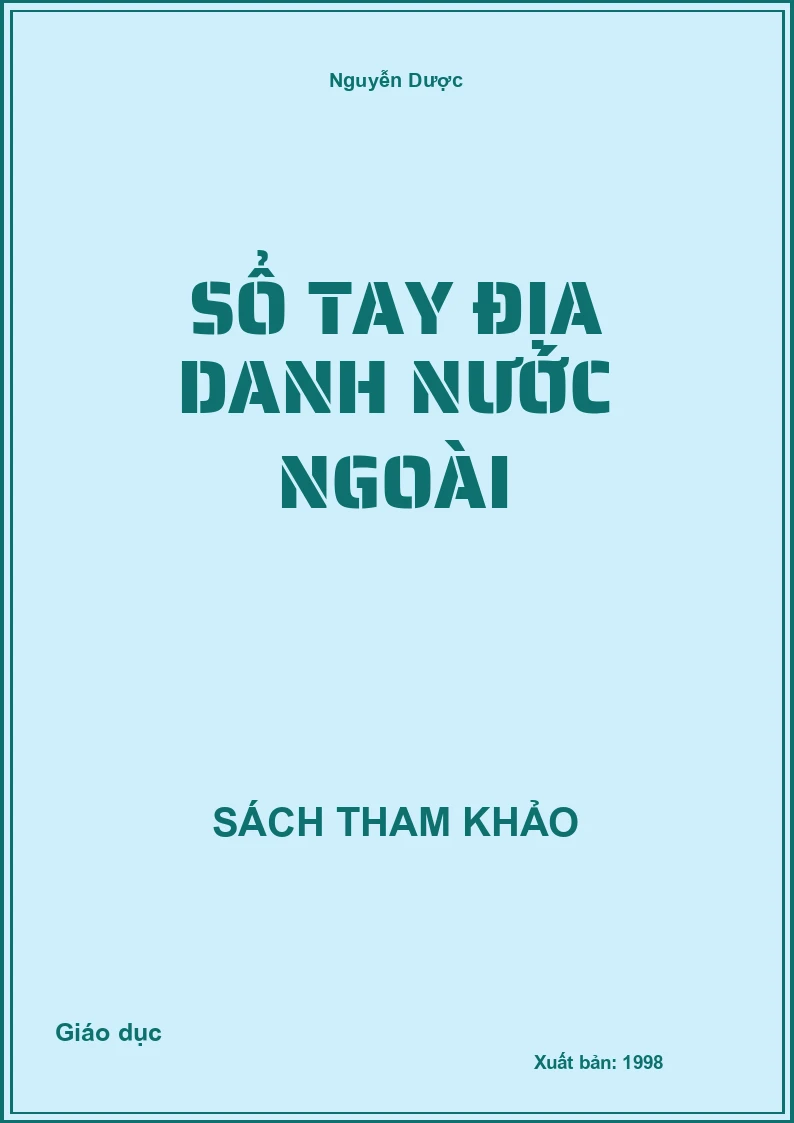 Sổ tay địa danh nước ngoài