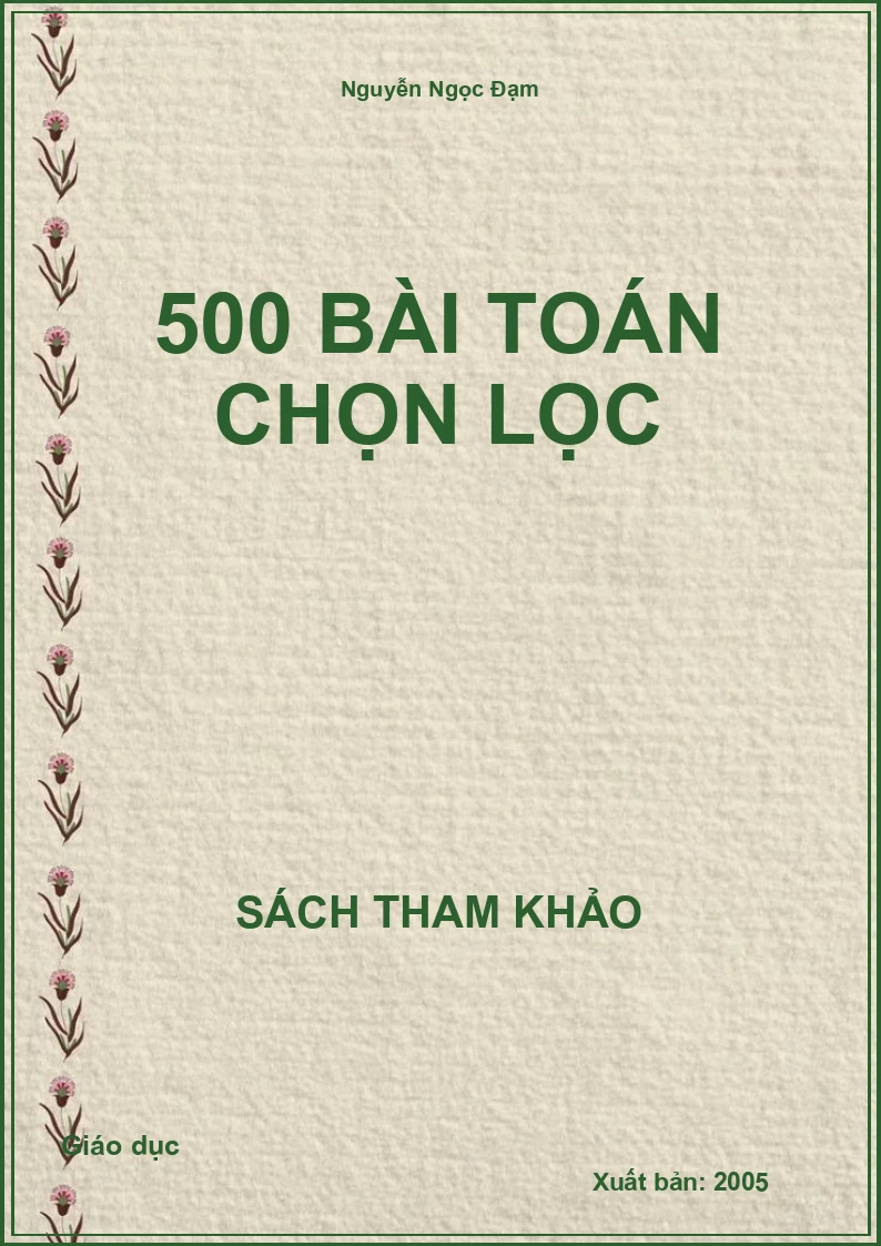 500 Bài Toán chọn lọc