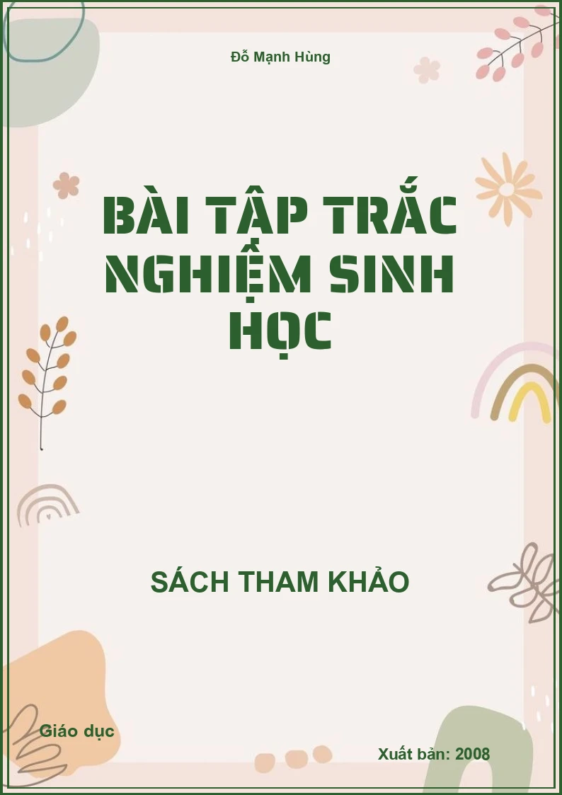 Bài tập trắc nghiệm Sinh học
