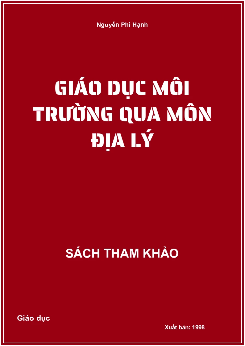 Giáo dục môi trường qua môn Địa lý
