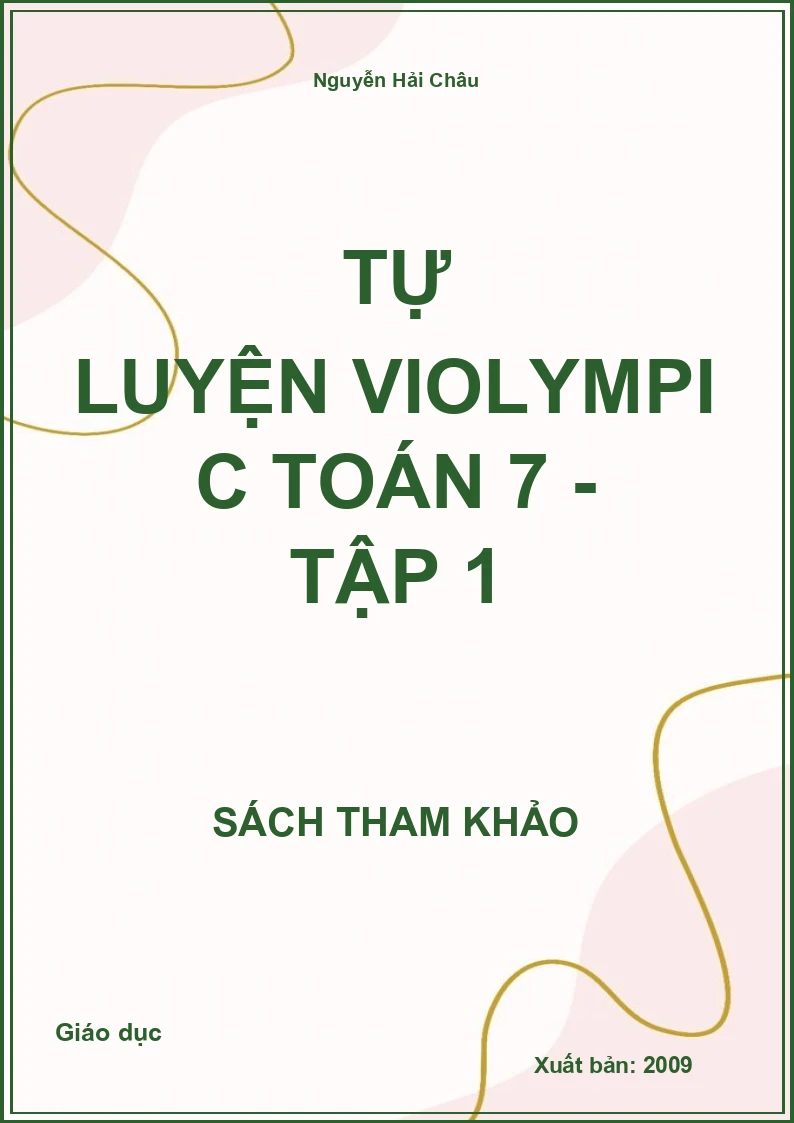 Tự luyện violympic Toán 7 - Tập 1