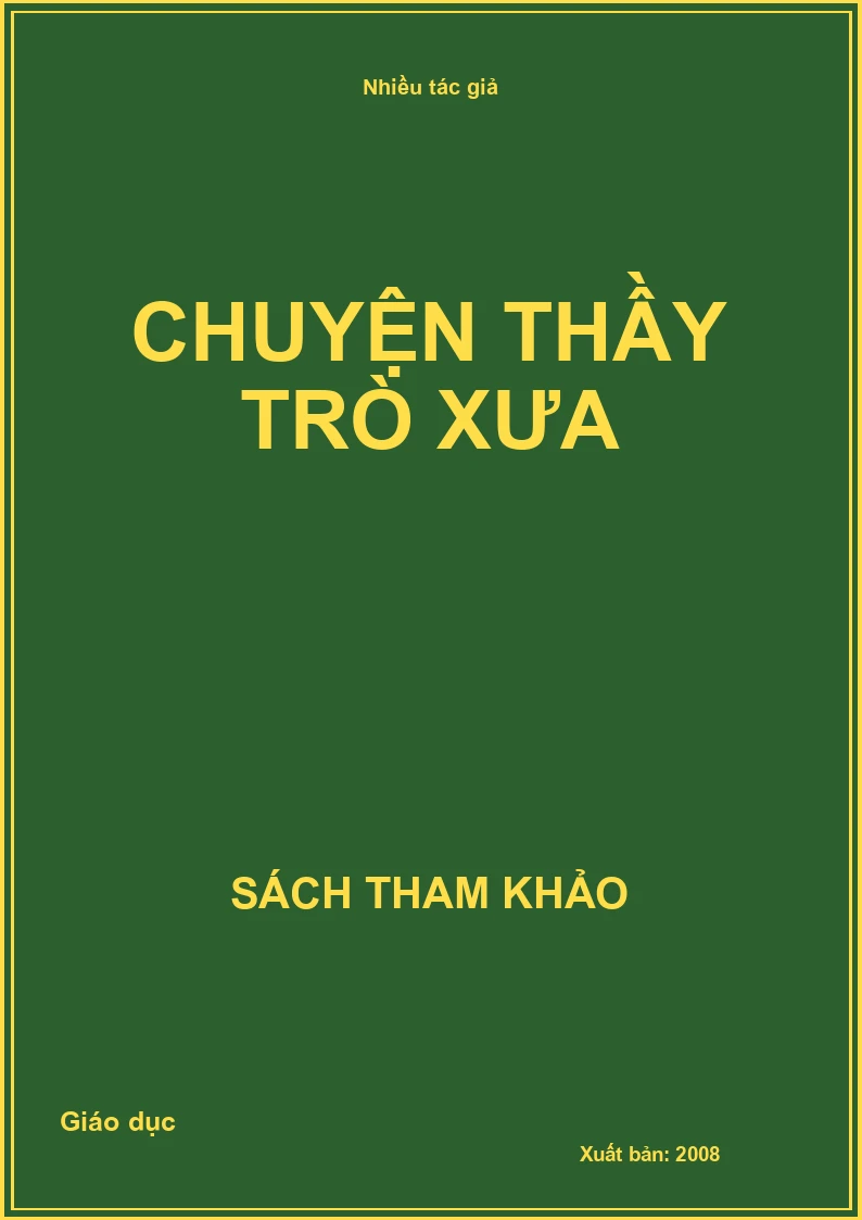 Chuyện thầy trò xưa