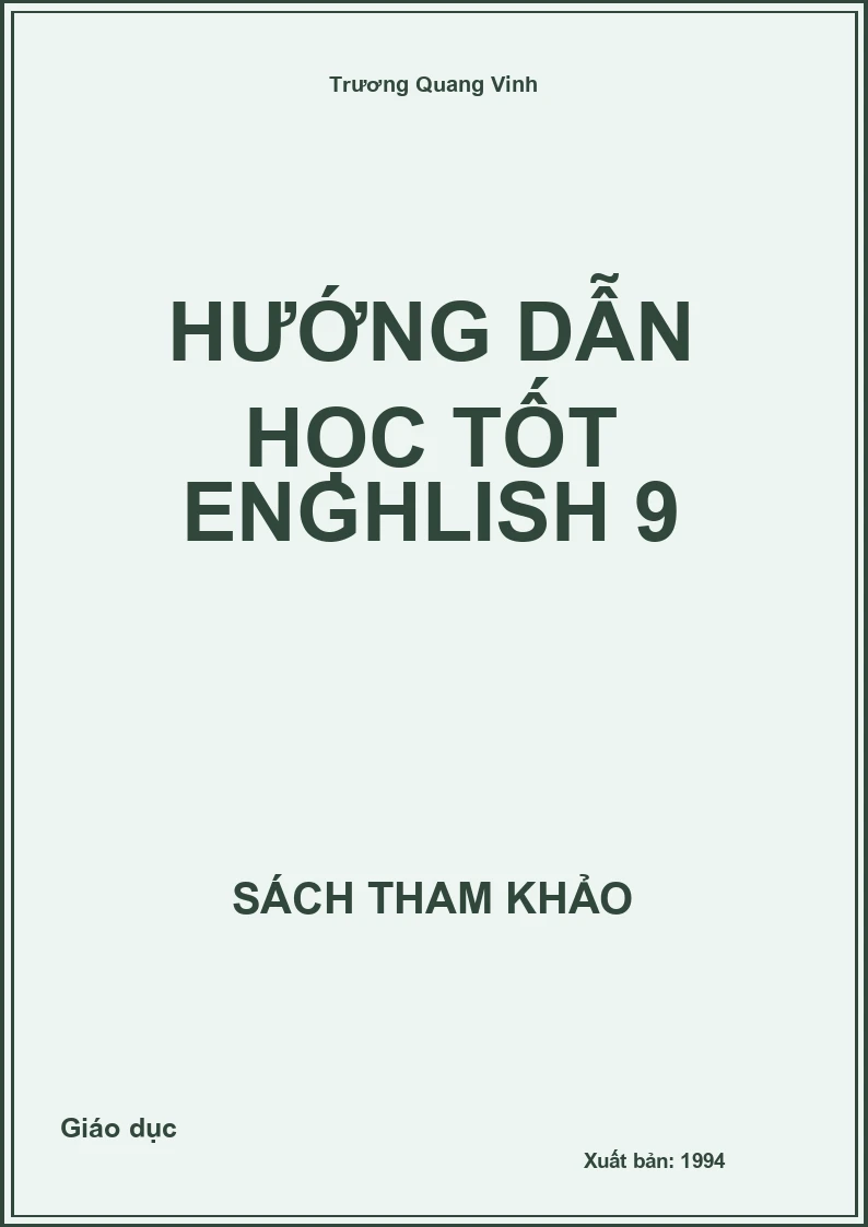 Hướng dẫn học tốt Enghlish 9