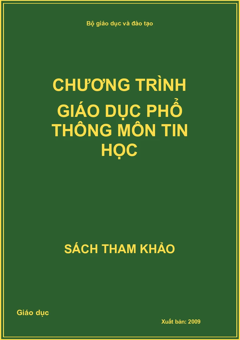 Chương trình giáo dục phổ thông môn Tin học